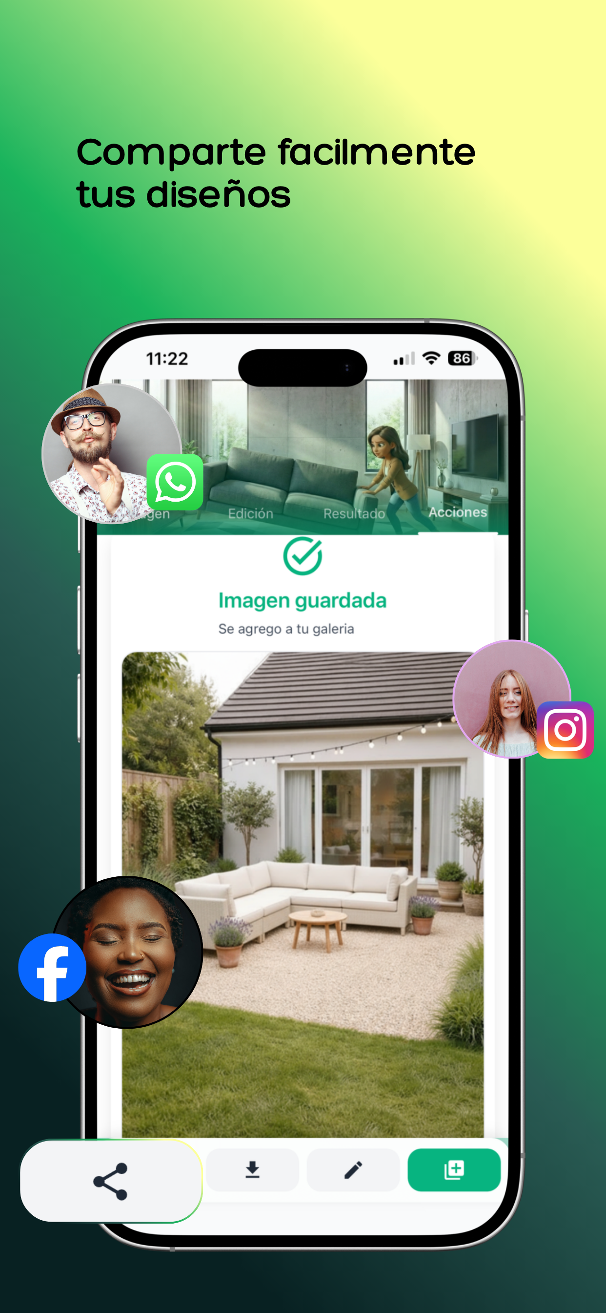 Comparte tus diseños en redes sociales